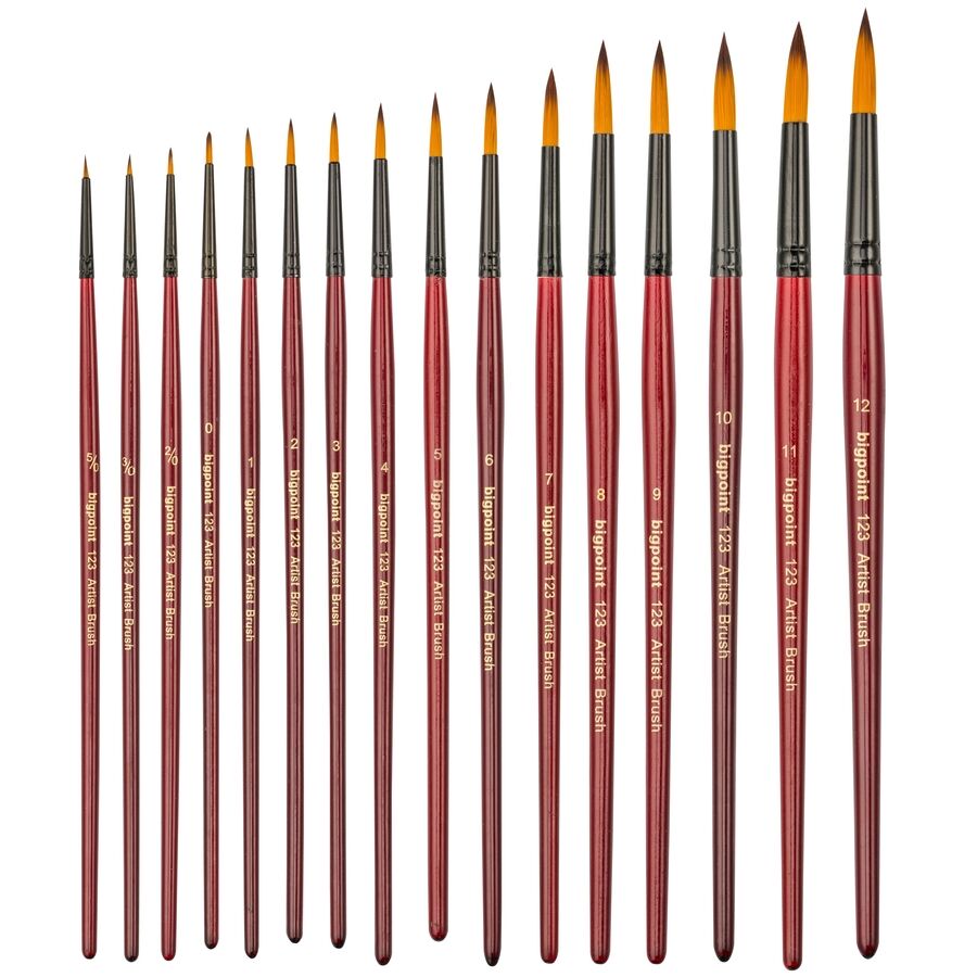 BİGPOİNT BPF123-0/3 123 SERİSİ SENTETİK KIL YUVARLAK FIRÇA NO: 3/0 12'Lİ KUTU