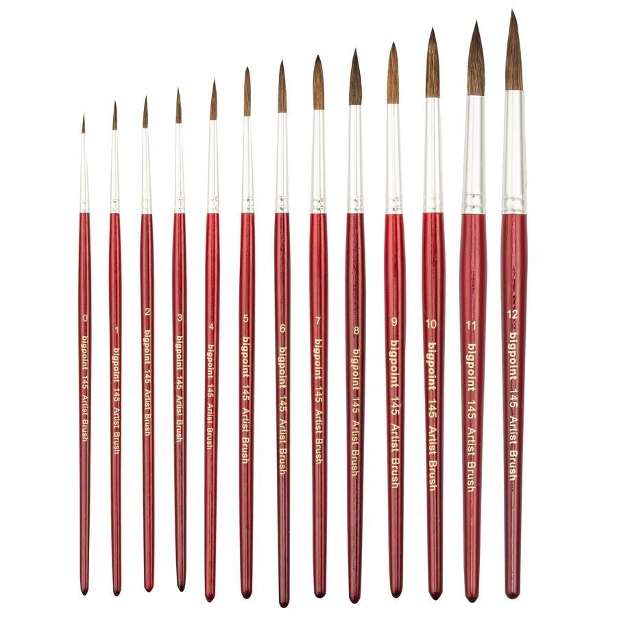 BİGPOİNT BPF145-10 145 SERİSİ MİDİLLİ KILI YUVARLAK FIRÇA NO: 10 12'Lİ KUTU