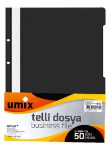 UMİX U1180P-SI PLUS A4 TELLİ DOSYA 50'Lİ SİYAH