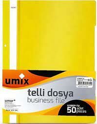 UMİX U1180P-SA PLUS A4 TELLİ DOSYA 50'Lİ SARI