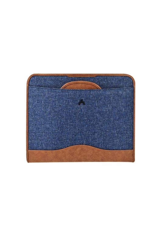 ÖNDER EXCLUSIVE 802-06 MİLANO GİZLİ SAPLI ÇİFT FERMUARLI EVRAK ÇANTASI LACİVERT