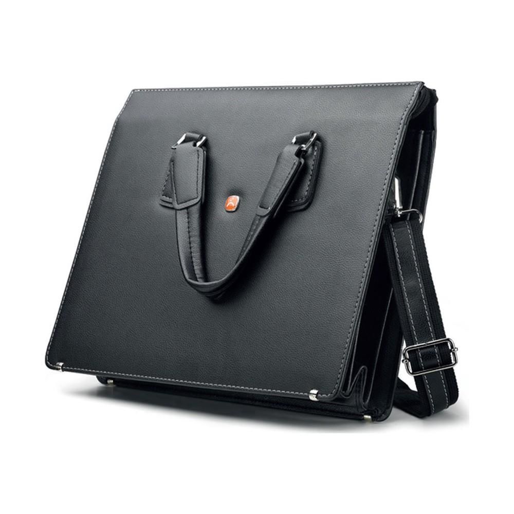 ÖNDER 8010-4 VİYANA LÜX SAPLI VE OMUZ ASKLI UNİSEX EVRAK ÇANTASI SİYAH