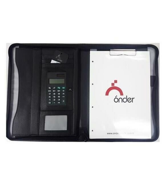 ÖNDER 8004-3 İSTANBUL A4 FERMUARLI EL PORTFÖYÜ SİYAH