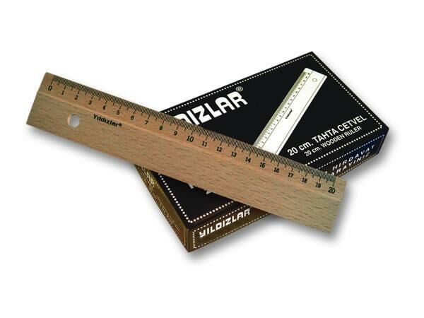 YILDIZLAR KOD:090 TAHTA CETVEL 20 CM 24'LÜ KT.