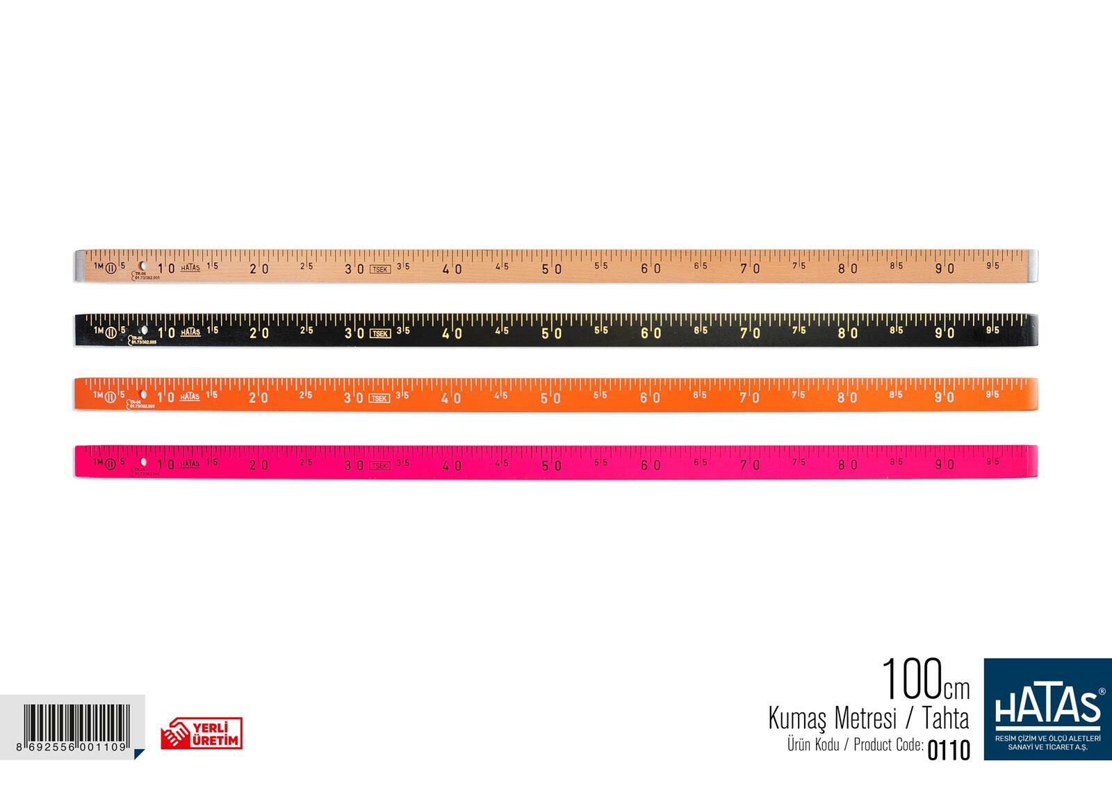 HATAS 0110 KUMAŞ METRESİ 100 CM